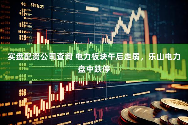 实盘配资公司查询 电力板块午后走弱，乐山电力盘中跌停
