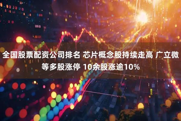 全国股票配资公司排名 芯片概念股持续走高 广立微等多股涨停 10余股涨逾10%